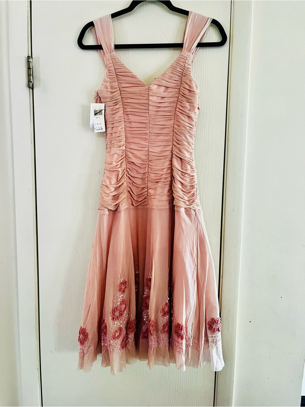VTG Y2K Sue Wong Ethereal Fairycore Bridal Embellished Ruched Party Dress 6 - Picture 9 of 14
